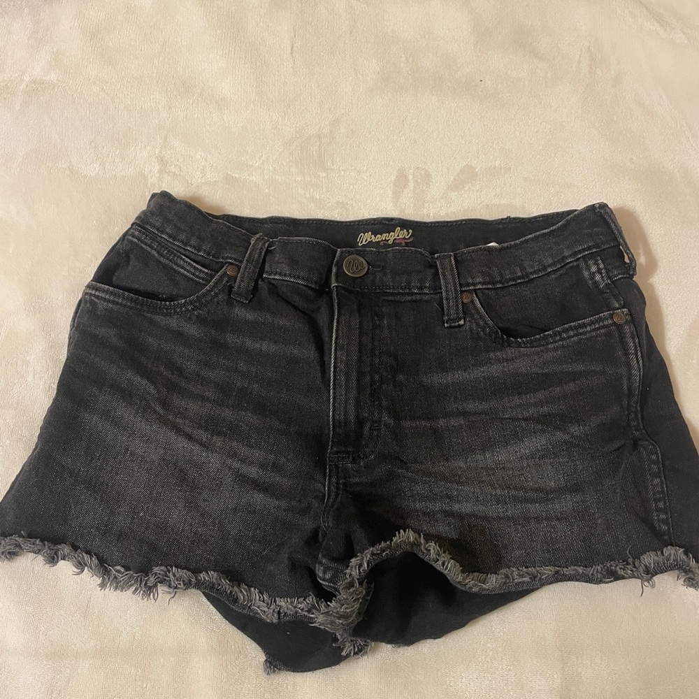 Wrangler Women's Black Denim Shorts
